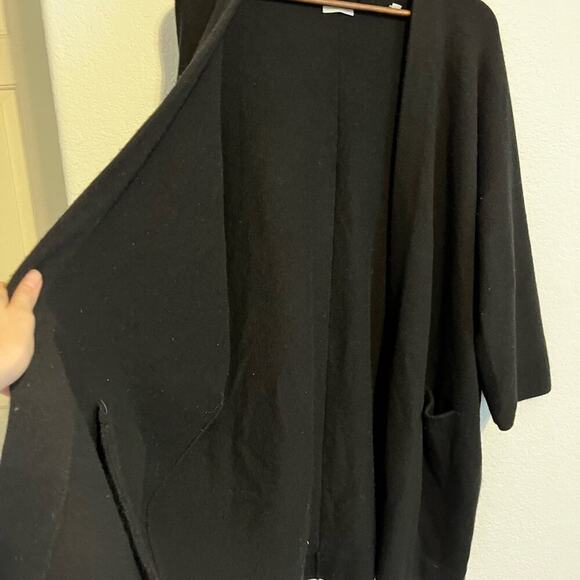 Vince Cashmere Oversized Open Front Cardigan Minimalist Lagenlook Black Small - Picture 7 of 11